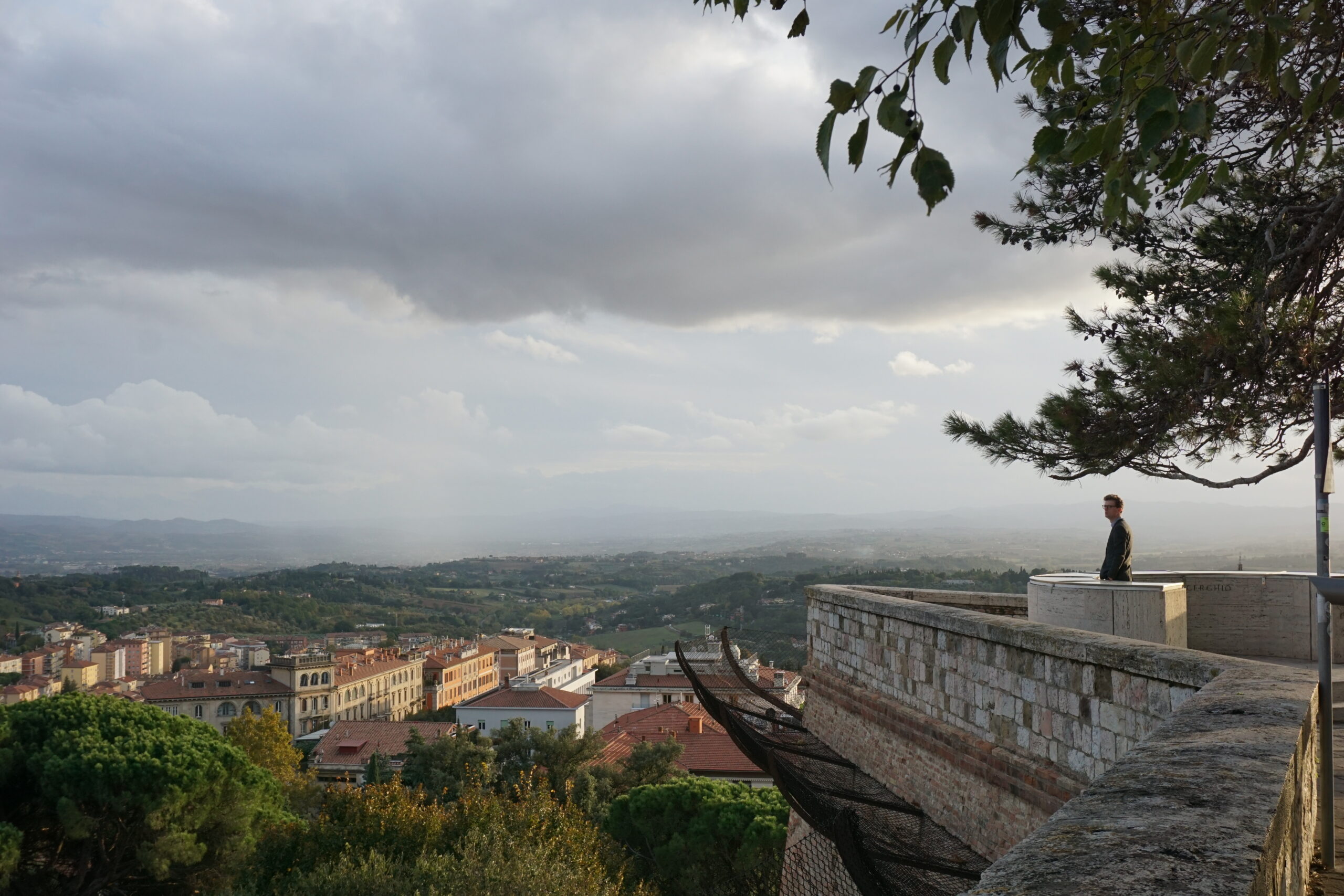 The view from the garden at the top of Perugia