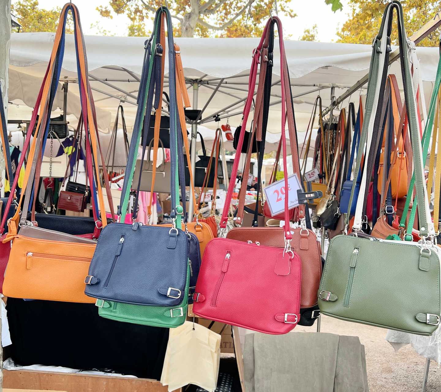 Handbags in St.Tropez market