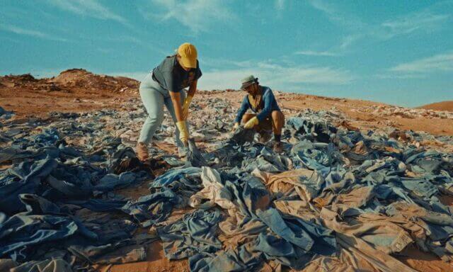 discarded clothes impact in the Atacama desert in chile