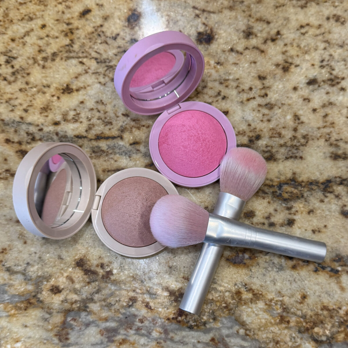 RMS Beauty Skin2Skin Powder Blush Brush Review by Cordelia Frost, indie makeup expert