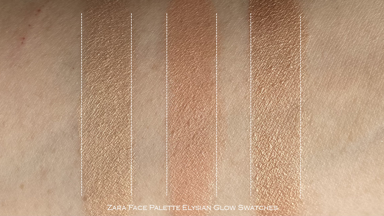 Zara Face Palette Elysian Glow swatches