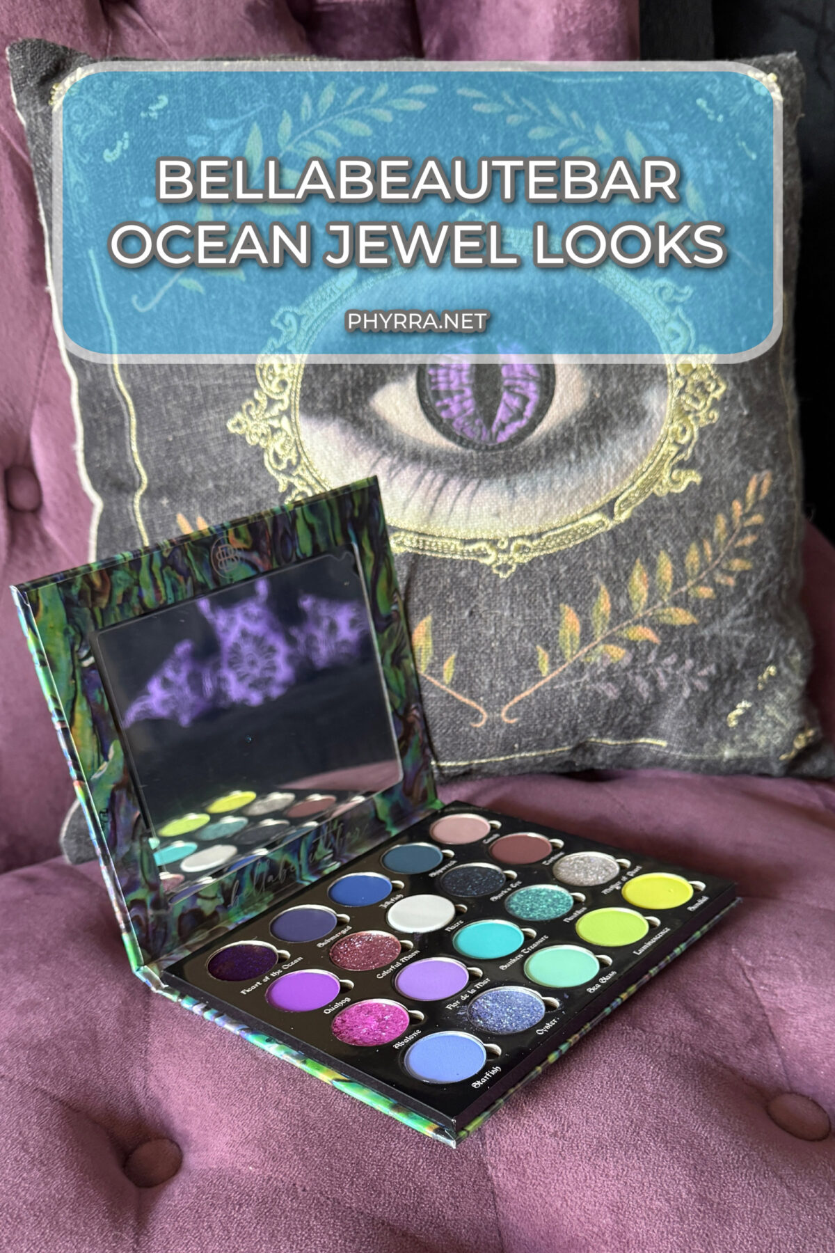 Bellabeautebar Ocean Jewel Palette Looks by Cordelia Frost, indie makeup expert of two decades