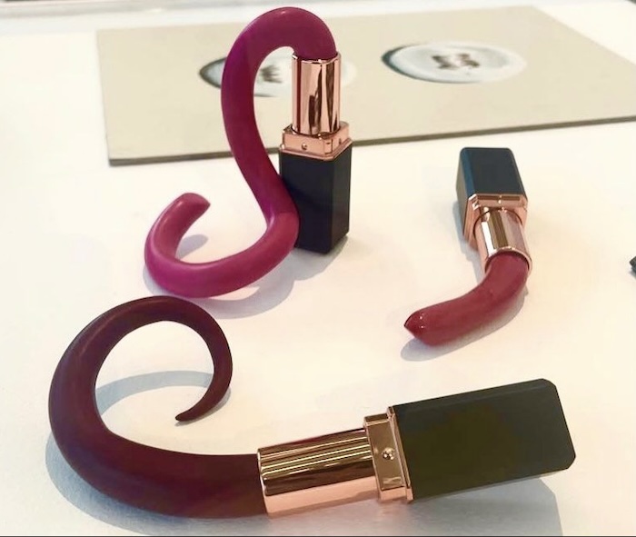 Mary Modha lipstick sculptures in Blusher exhibition