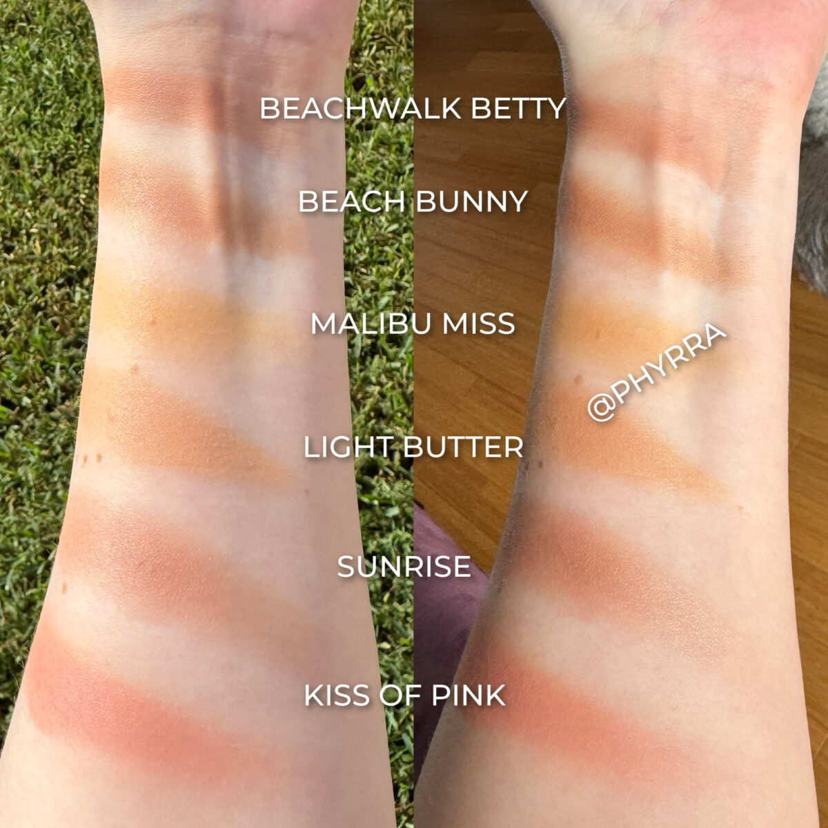 Fair Skin Bronzer Swatches by Cordelia Frost at Phyrra.net, a 20 year pale beauty expert