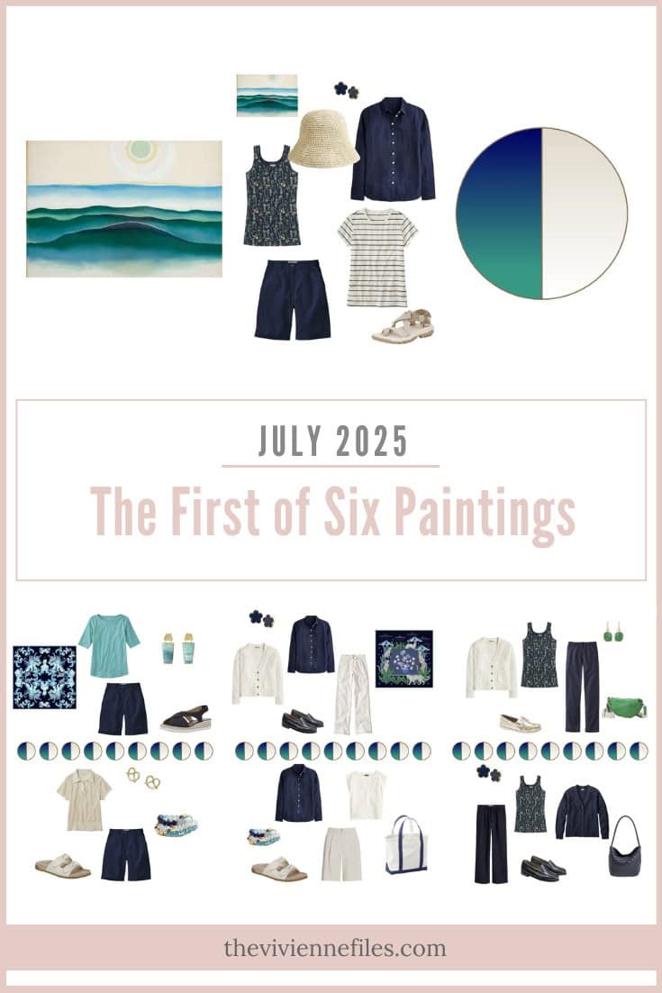 July 2025 Six Paintings - 12 Months #1 Sun, Water Maine by Georgia O'Keeffe