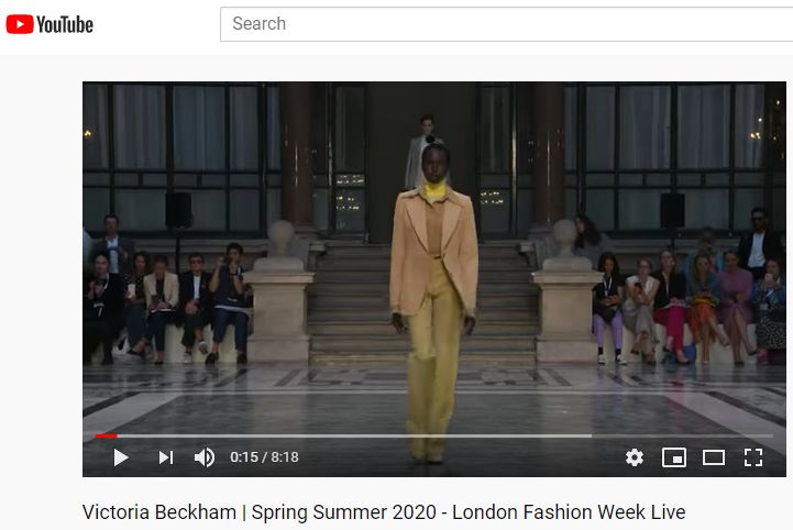 Victoria Beckham YouTube Spring 2020