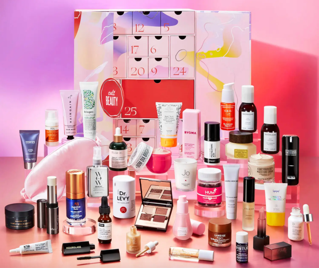 Cult Beauty advent calendar contents 2022