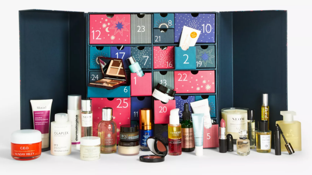John Lewis beauty advent calendar contents 2022