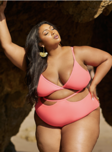 coral plus size bikini 