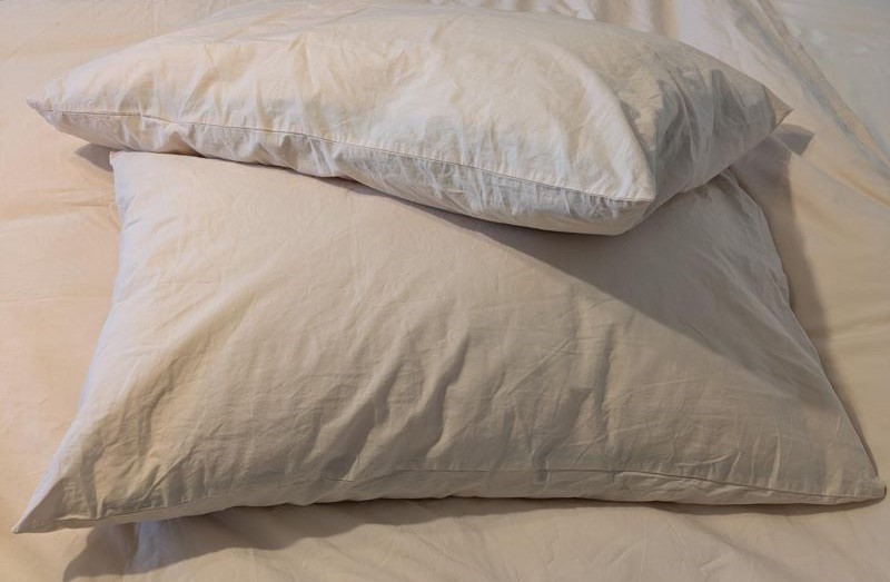 Pillows on bed
